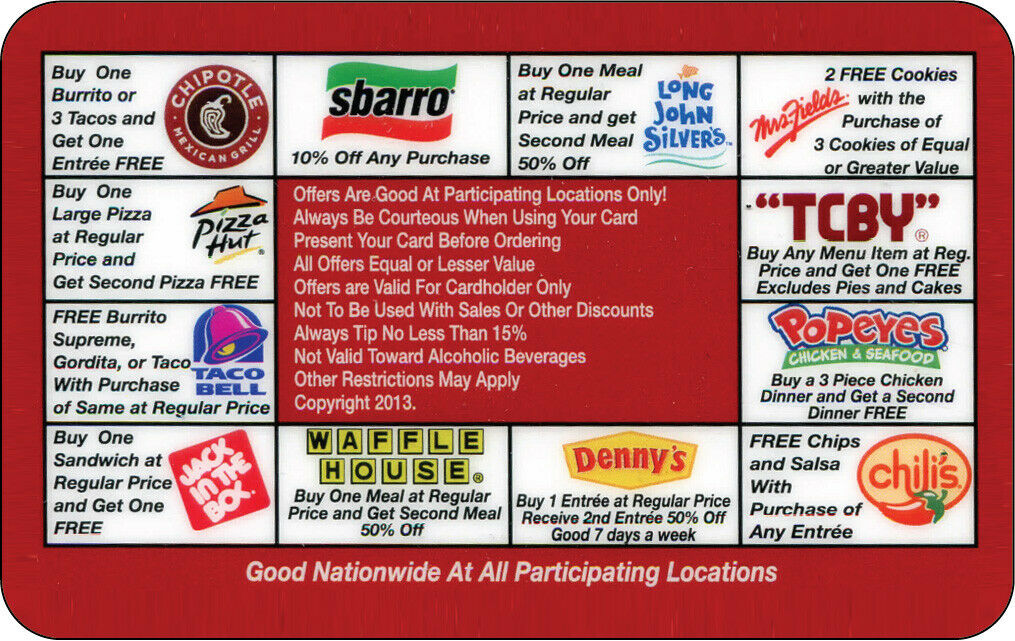 ULTIMATE FAST FOOD DISCOUNT CARD